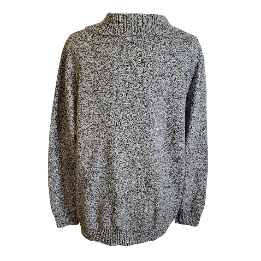 Karen Scott Sweater Womens 2X Pullover 1/4 Zip‎ Gray White Warm Layer Warm XXL - Picture 2 of 13